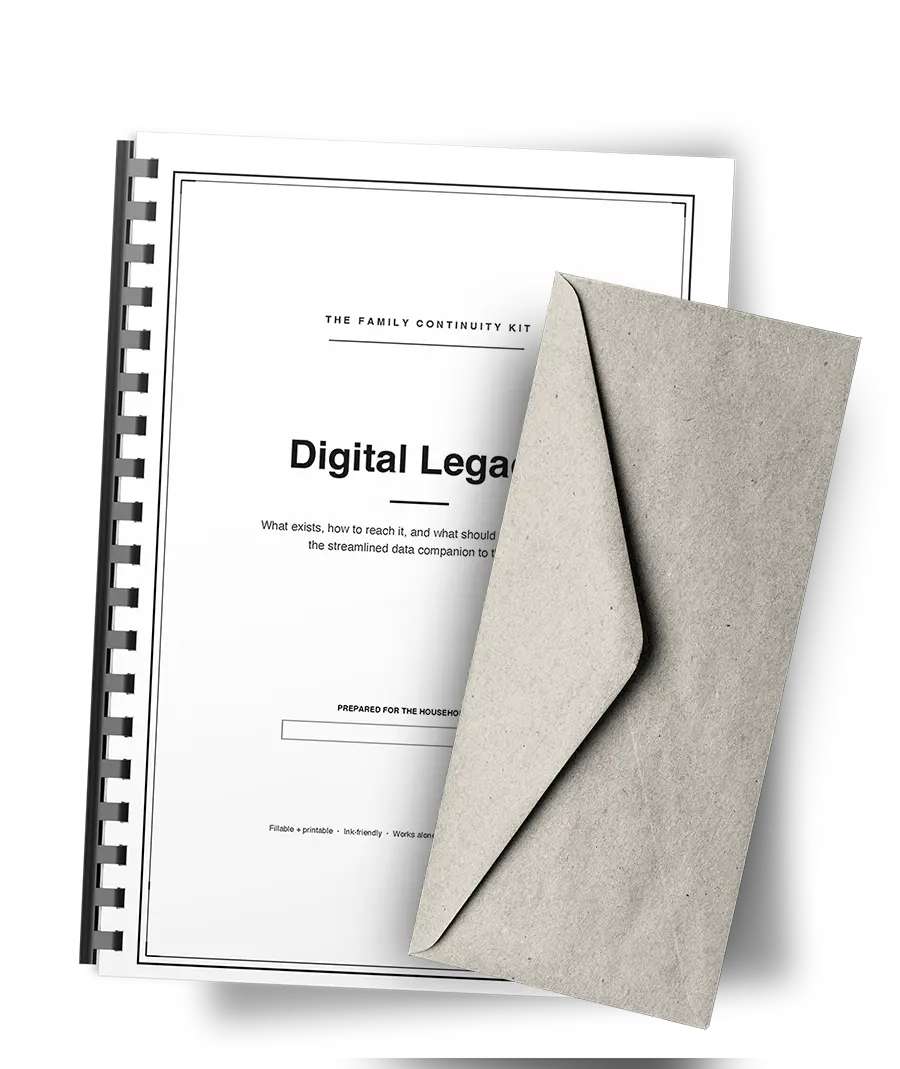 Digital access pages and their separate security envelope